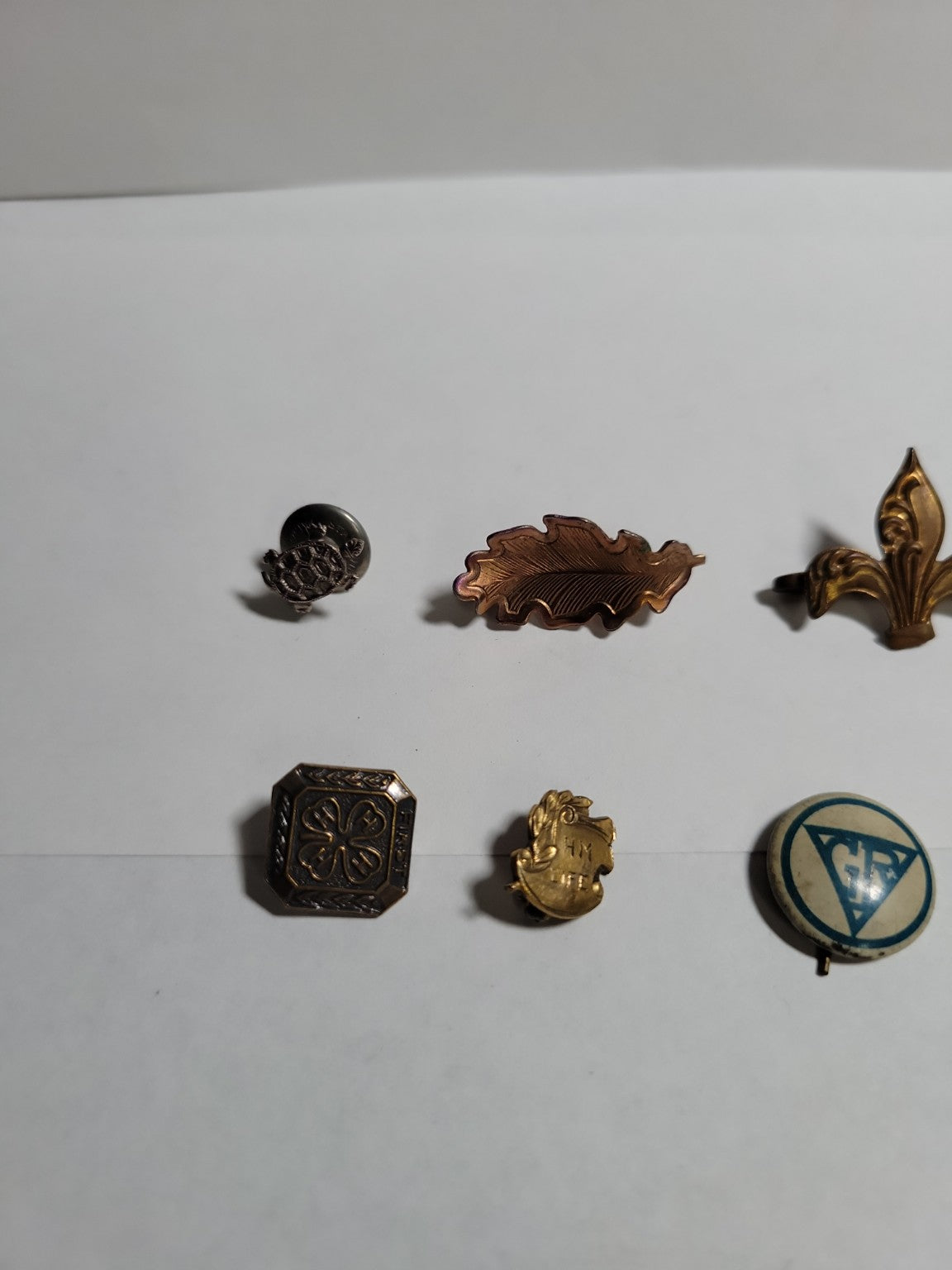 Vintage Miniature Lapel Pins & Emblems Lot – Brass, Enamel, Metal