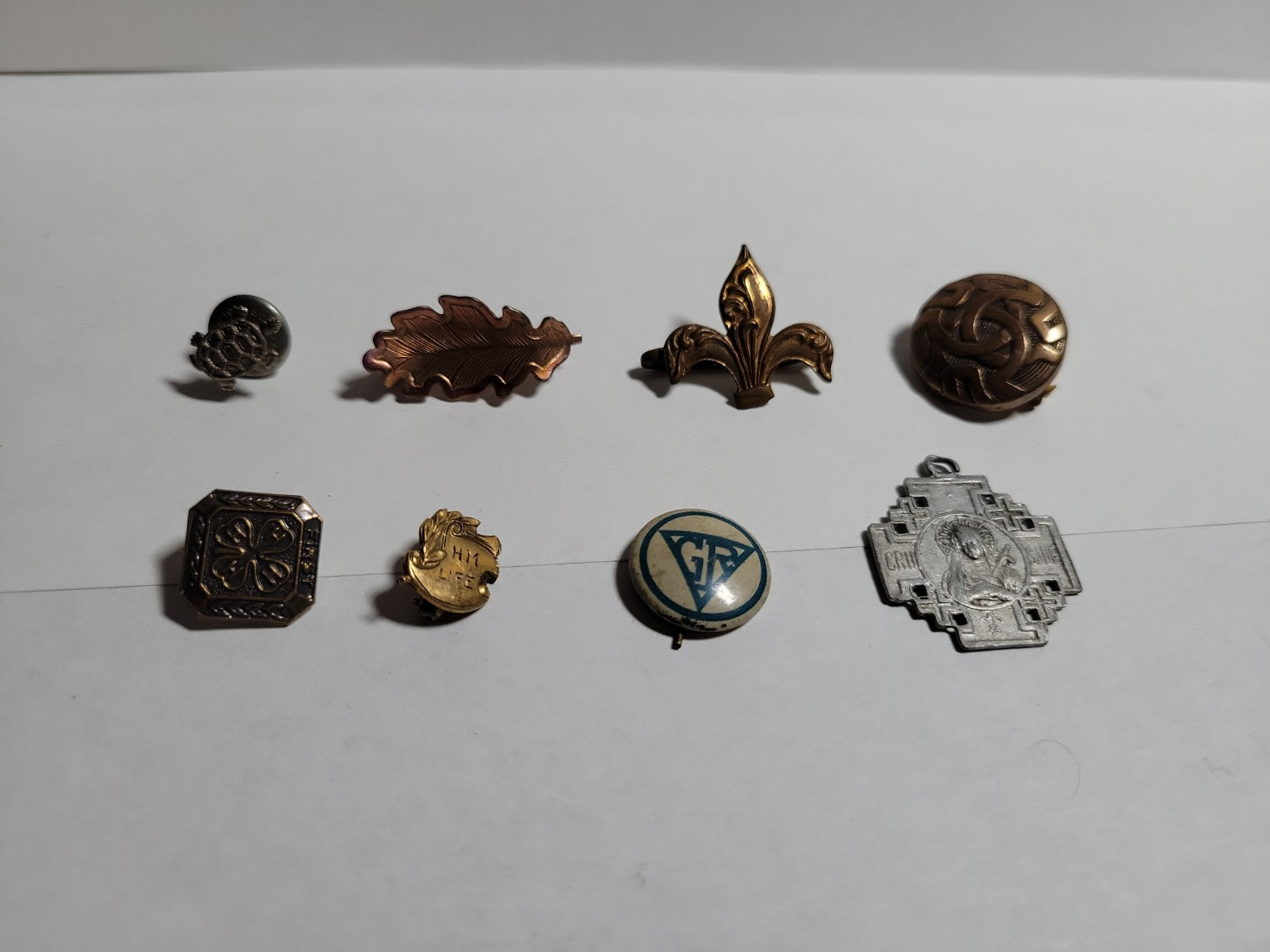 Vintage Miniature Lapel Pins & Emblems Lot – Brass, Enamel, Metal