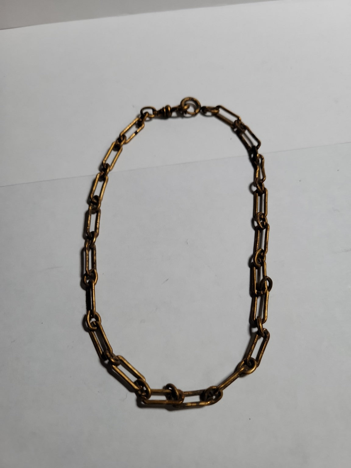 Vintage Gold-Tone Link Chain Necklace – 12" Length