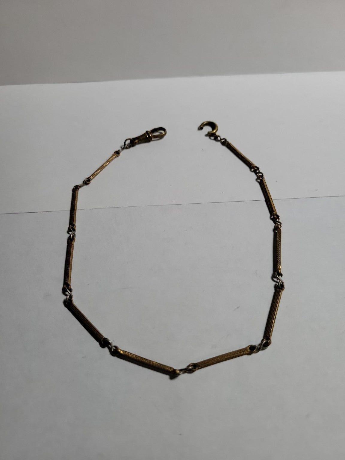 Vintage Gold-Tone Bar Link Bracelet – 12 1/4" Length