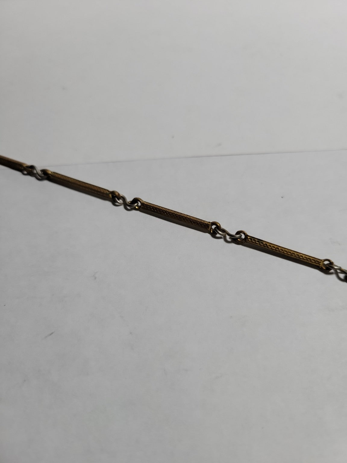 Vintage Gold-Tone Bar Link Bracelet – 12 1/4" Length