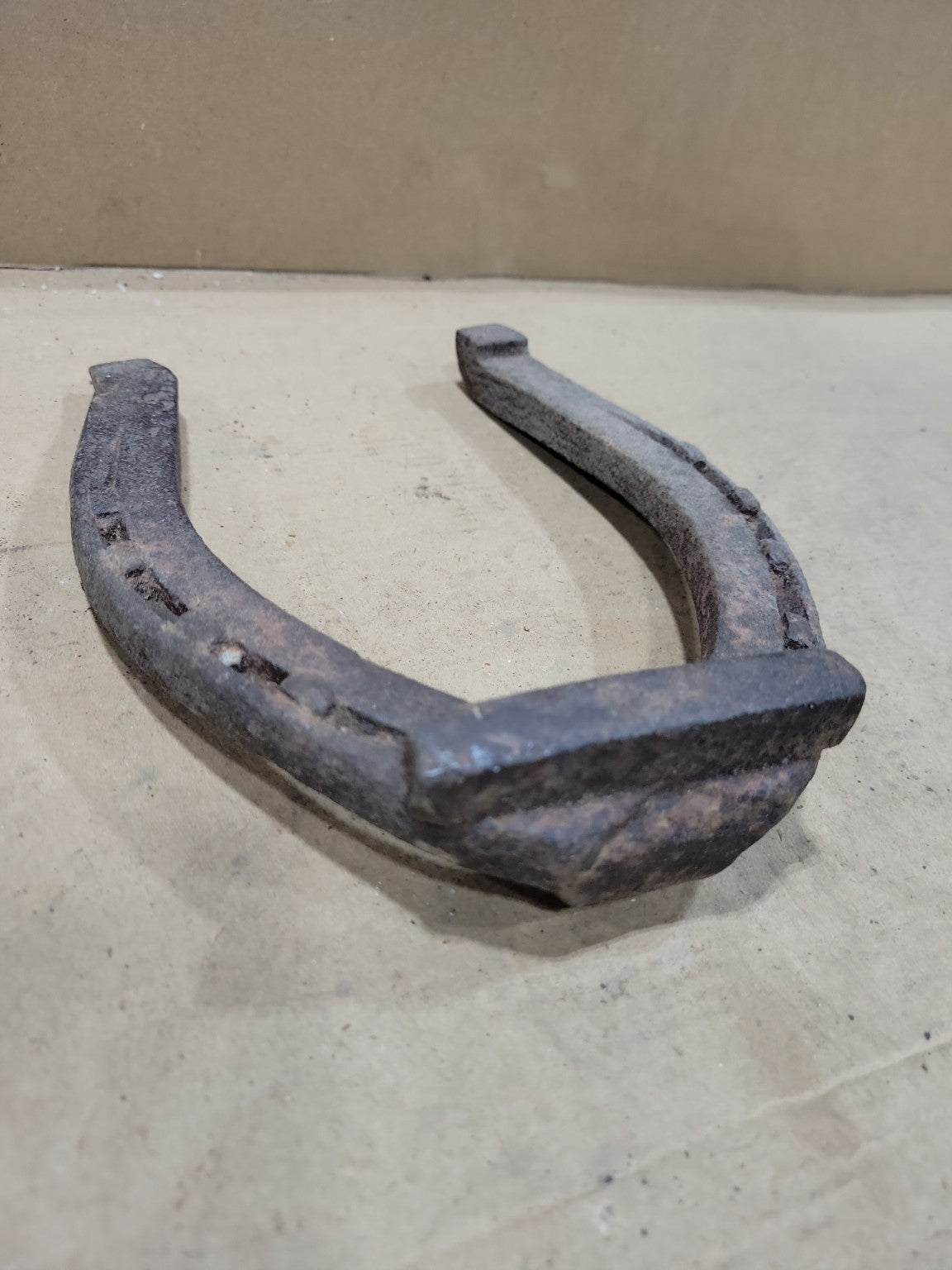 Antique Cast Iron Horseshoe Boot Scraper – Rustic Farm Tool