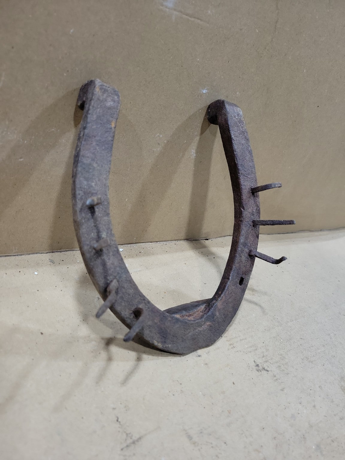 Antique Cast Iron Horseshoe Boot Scraper – Rustic Farm Tool