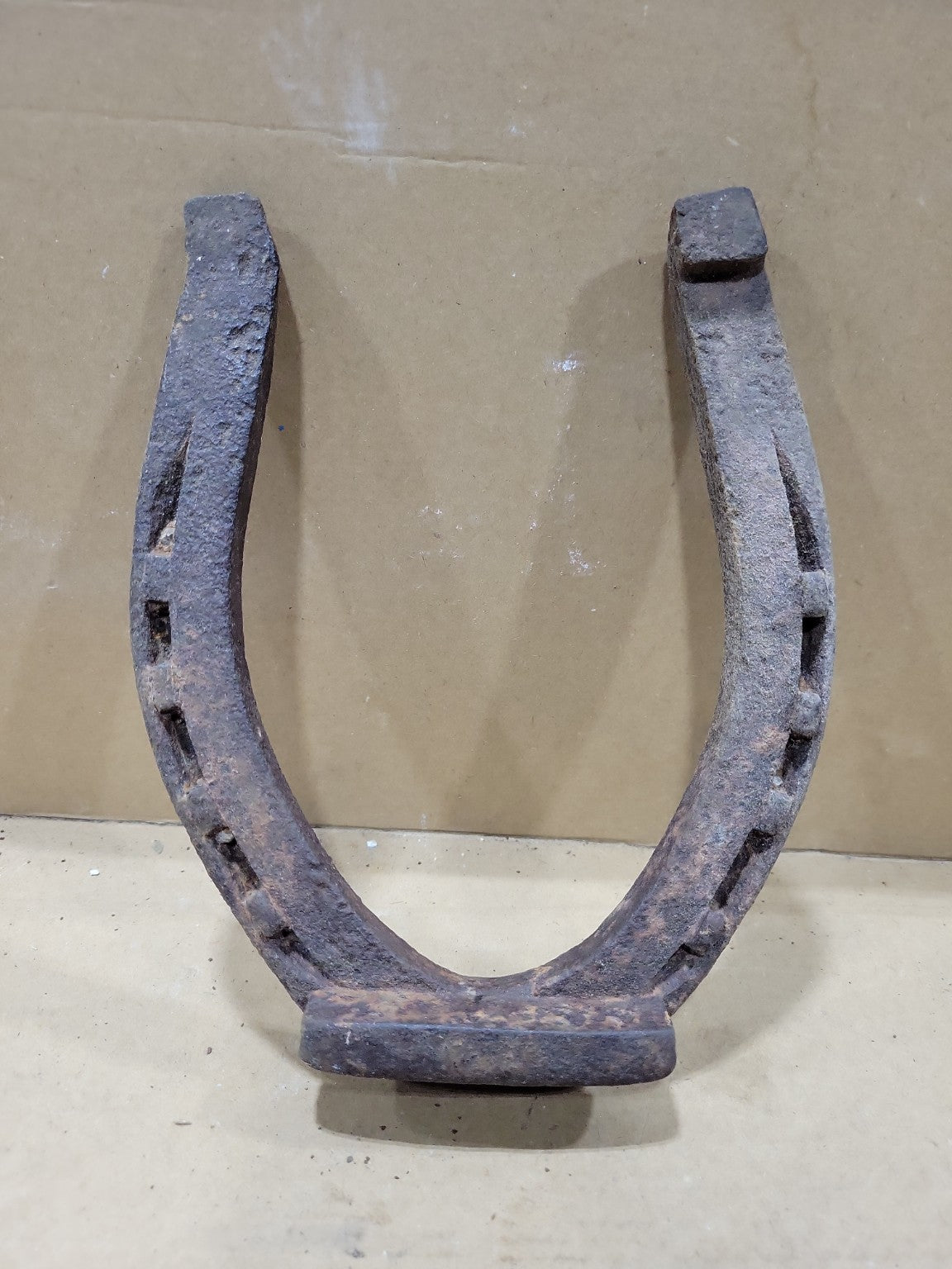 Antique Cast Iron Horseshoe Boot Scraper – Rustic Farm Tool