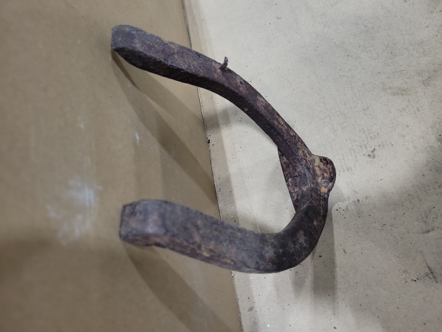 Antique Cast Iron Horseshoe Boot Scraper – Rustic Farm Tool