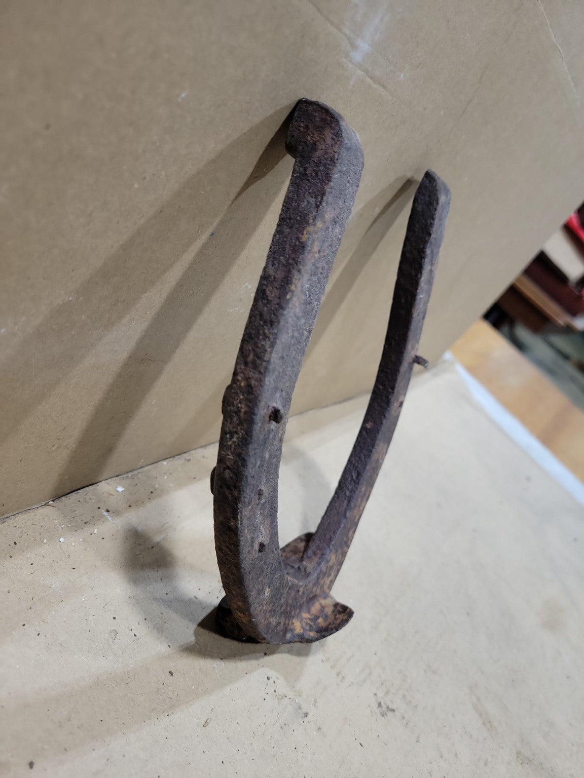 Antique Cast Iron Horseshoe Boot Scraper – Rustic Farm Tool