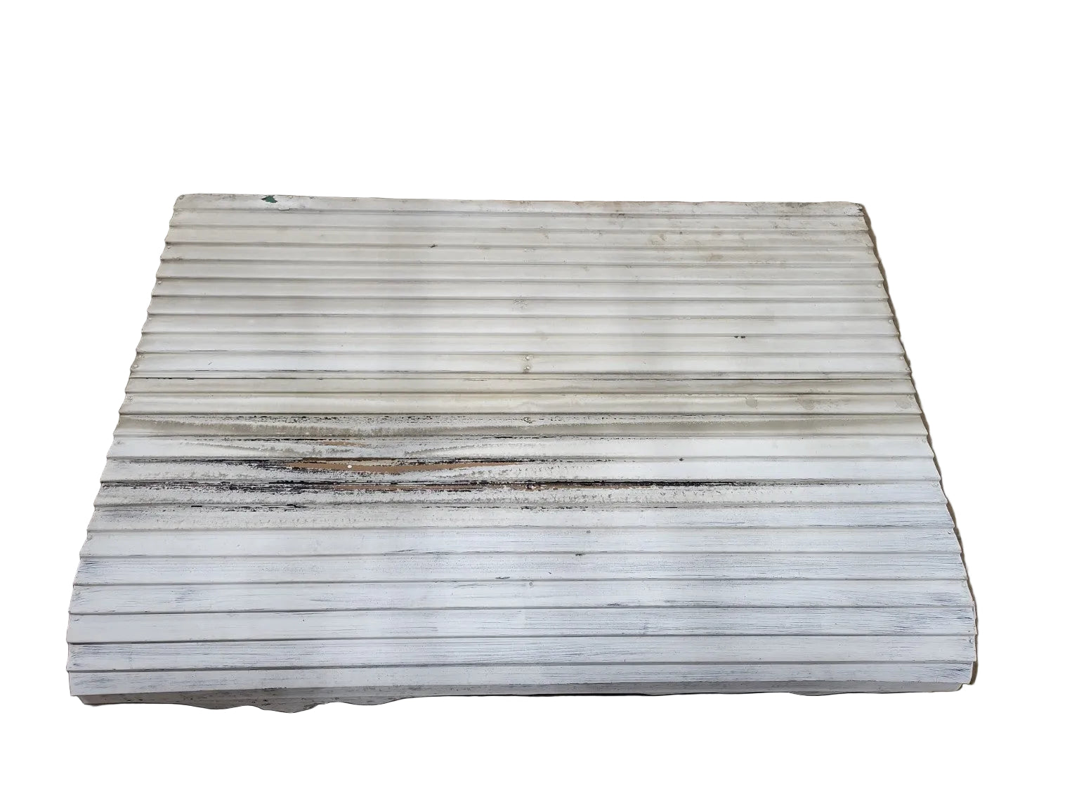 Vintage Metal Awning with Scalloped Trim – Corrugated Porch Canopy