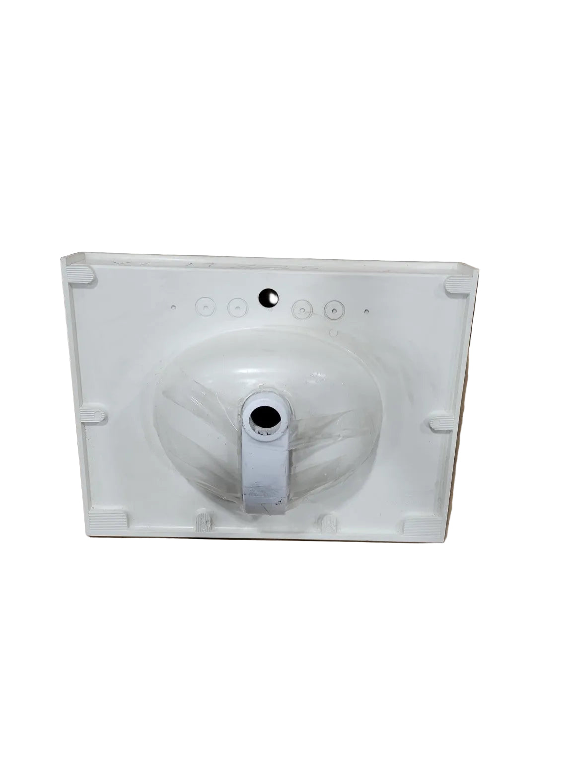 Modern Swanstone Solid Surface Vanity Sink – White Integrated Basin