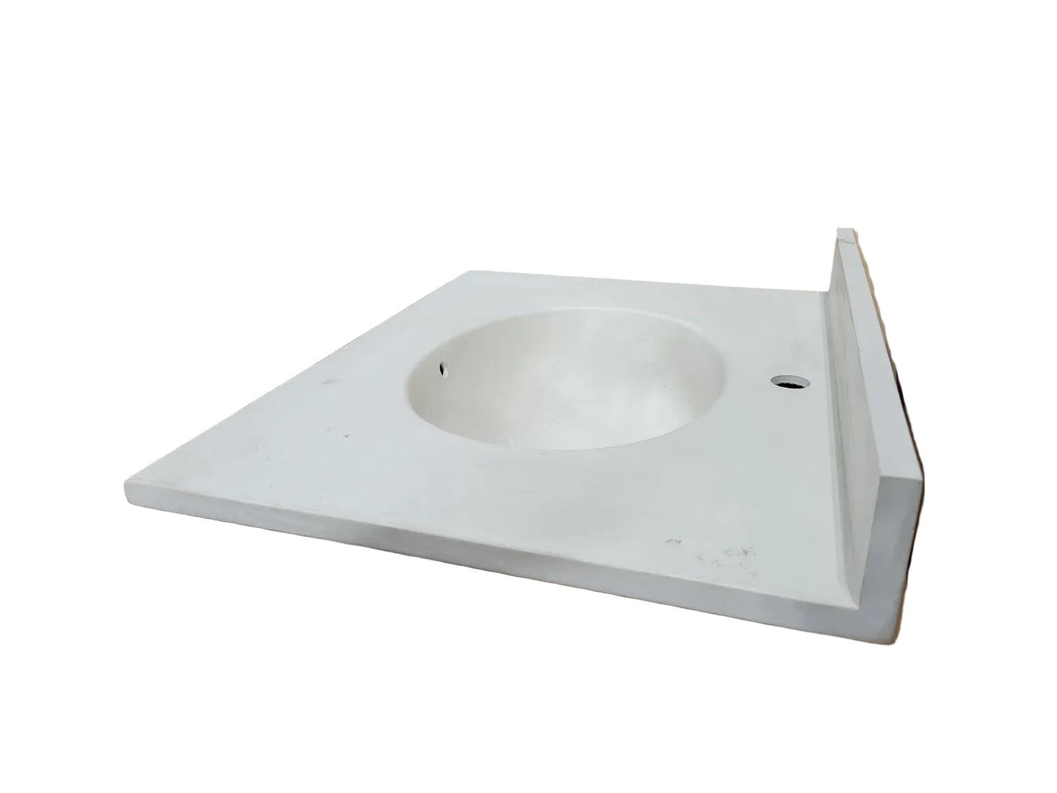 Modern Swanstone Solid Surface Vanity Sink – White Integrated Basin