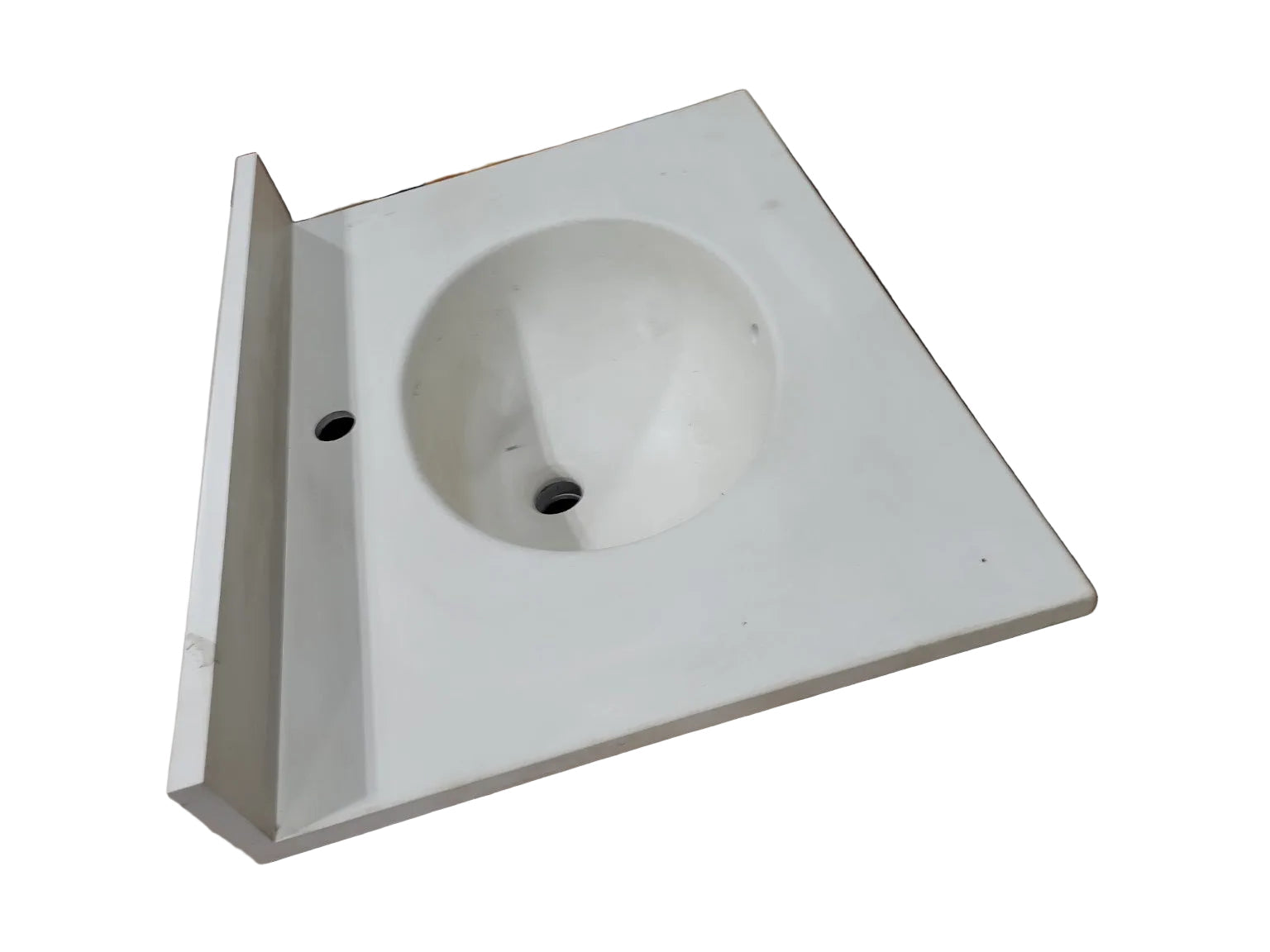 Modern Swanstone Solid Surface Vanity Sink – White Integrated Basin
