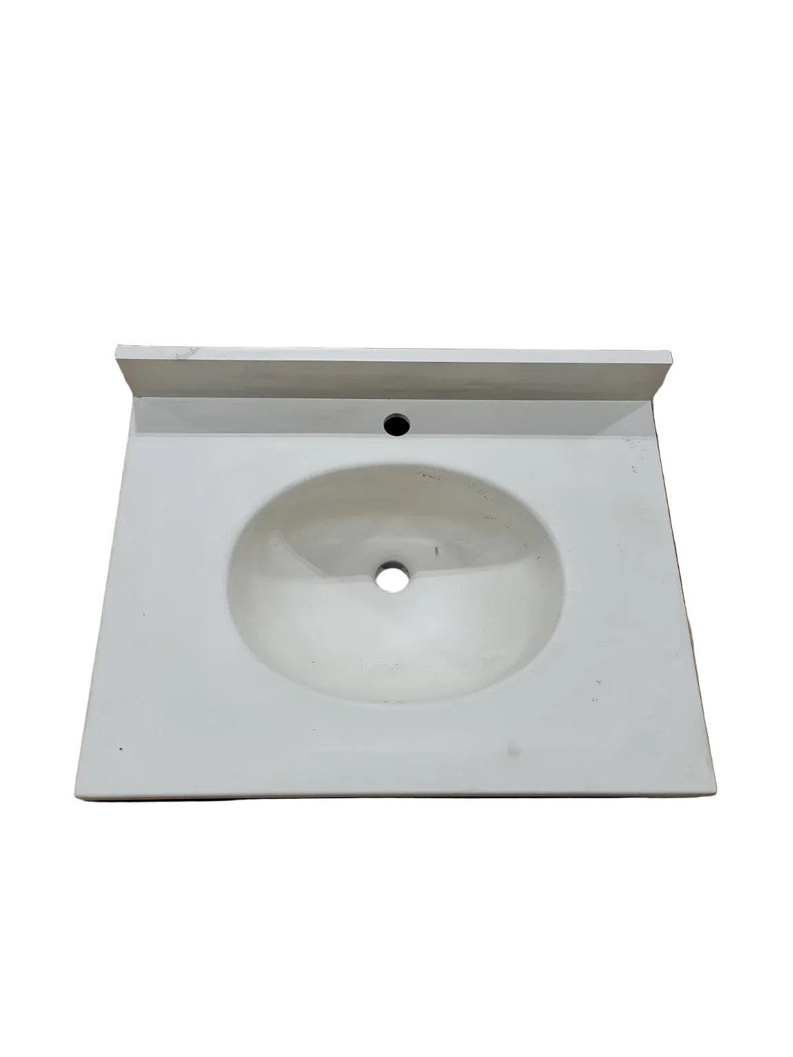 Modern Swanstone Solid Surface Vanity Sink – White Integrated Basin