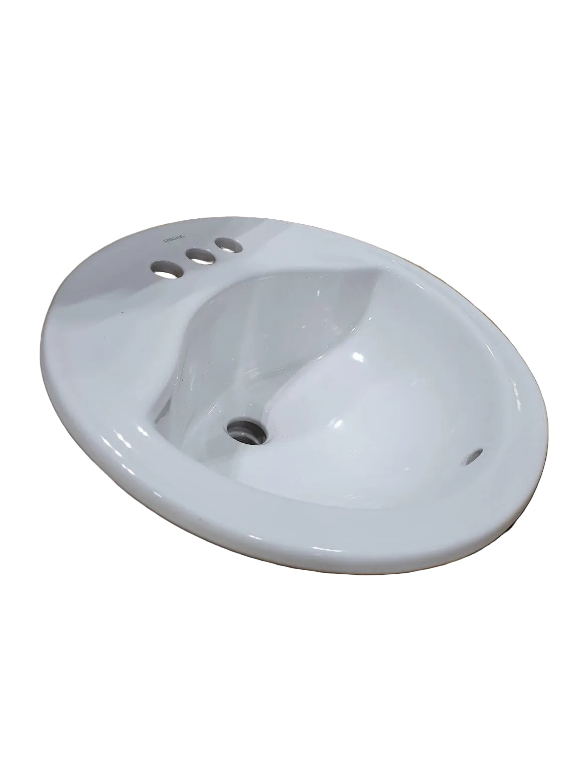 Sterling Kohler Drop-In Bathroom Sink – White 3-Hole Basin