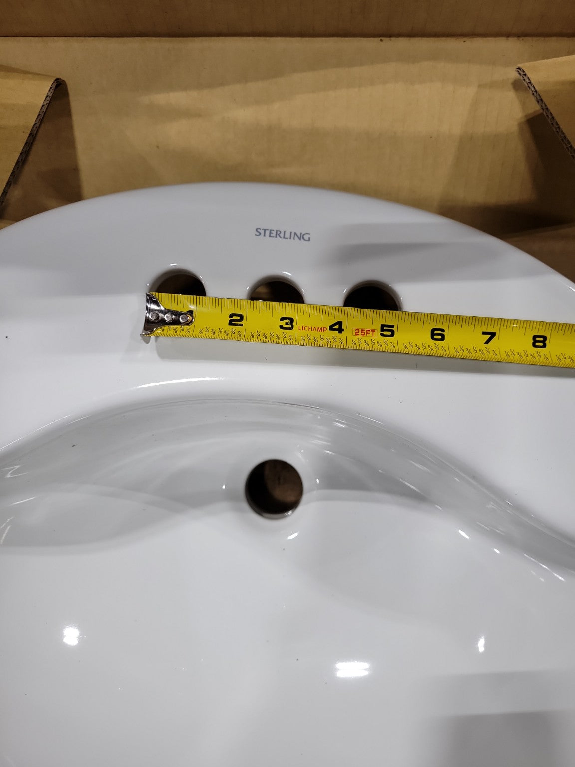 Sterling Kohler Drop-In Bathroom Sink – White 3-Hole Basin
