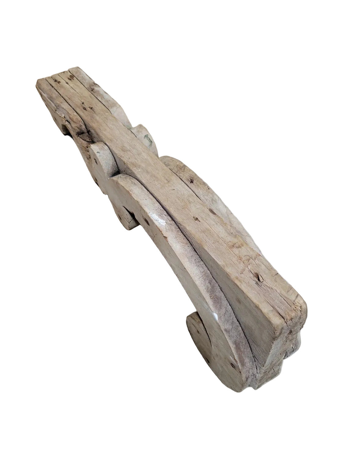 Antique Hand-Carved Wood Corbel Bracket – Salvaged Architectural Scroll
