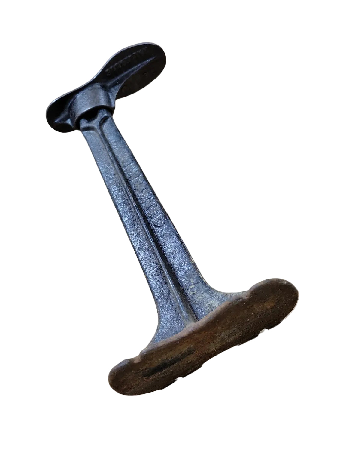 Antique Cast Iron Cobbler’s Shoe Last Stand – Malleable Iron Base