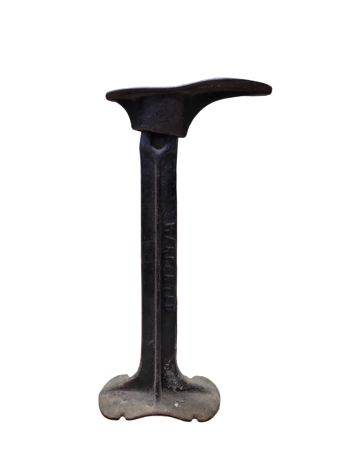 Antique Cast Iron Cobbler’s Shoe Last Stand – Malleable Iron Base