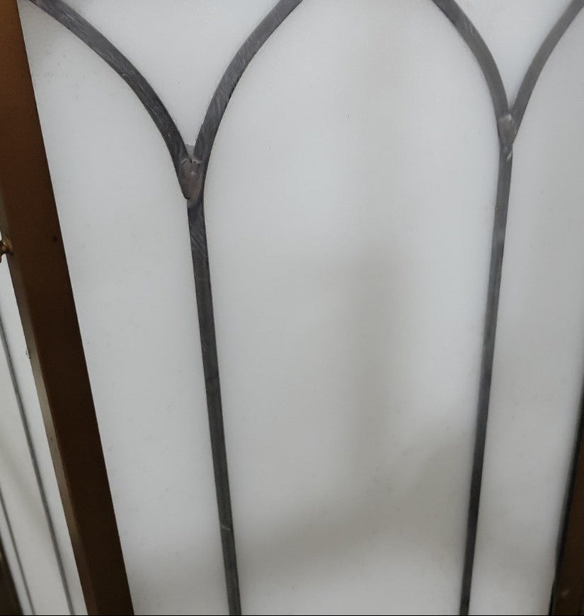 Gothic Revival Brass Church Pendant Light Fixture (AS IS-Unassembled)