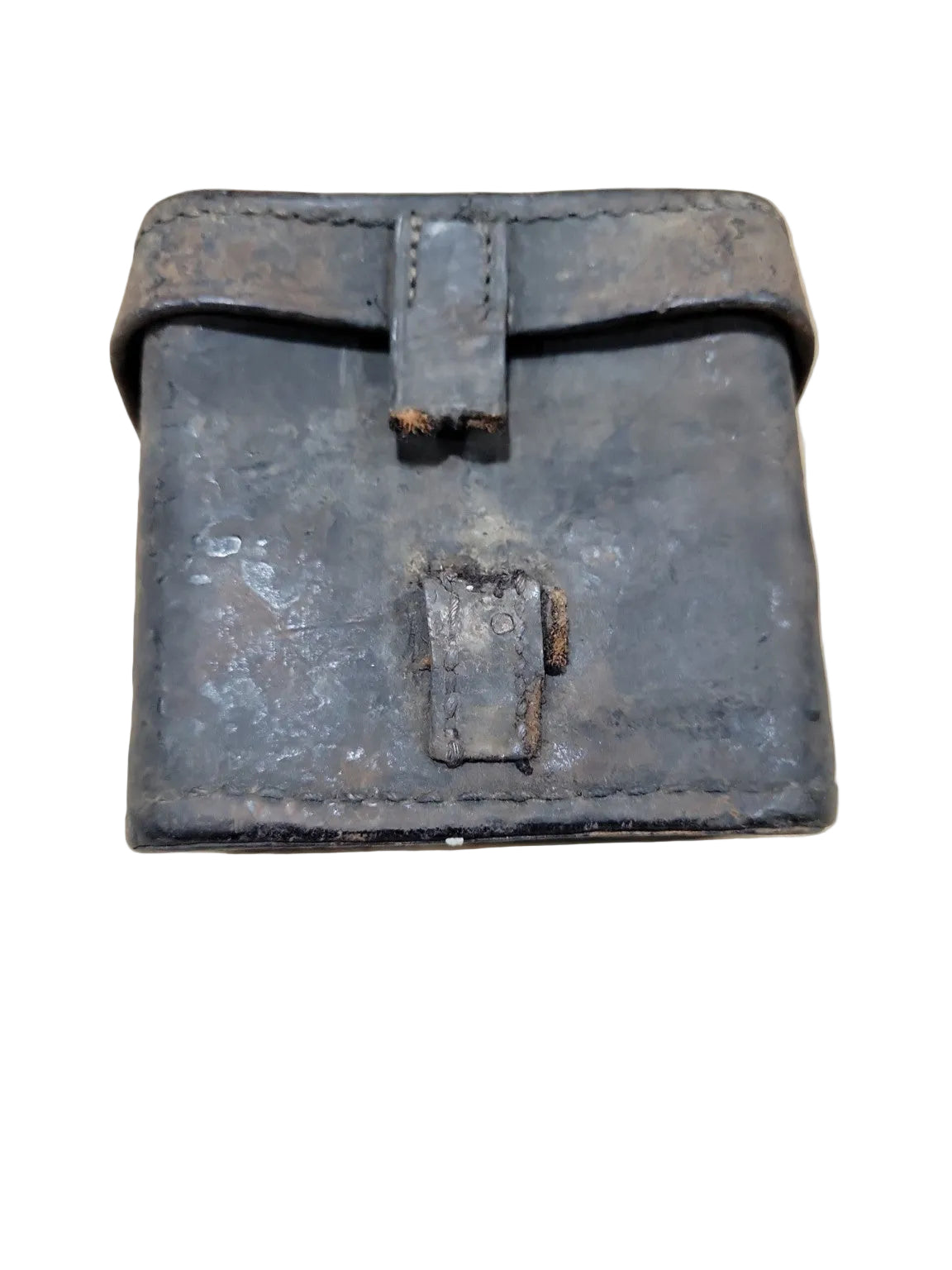 Vintage Leather Military Ammunition Pouch – Belt Mount Utility Case