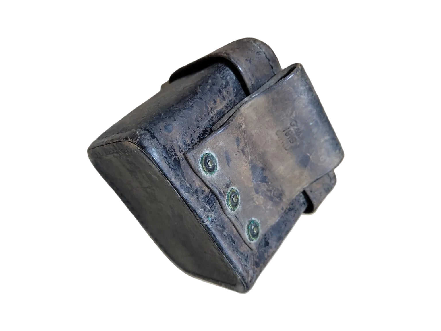 Vintage Leather Military Ammunition Pouch – Belt Mount Utility Case