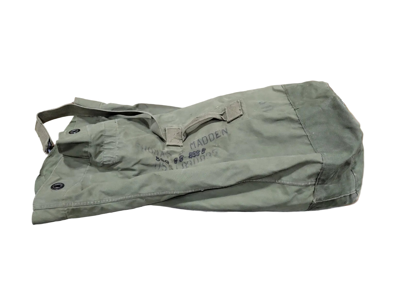 Vintage U.S. Military Canvas Duffel Bag – OD Green Field Gear
