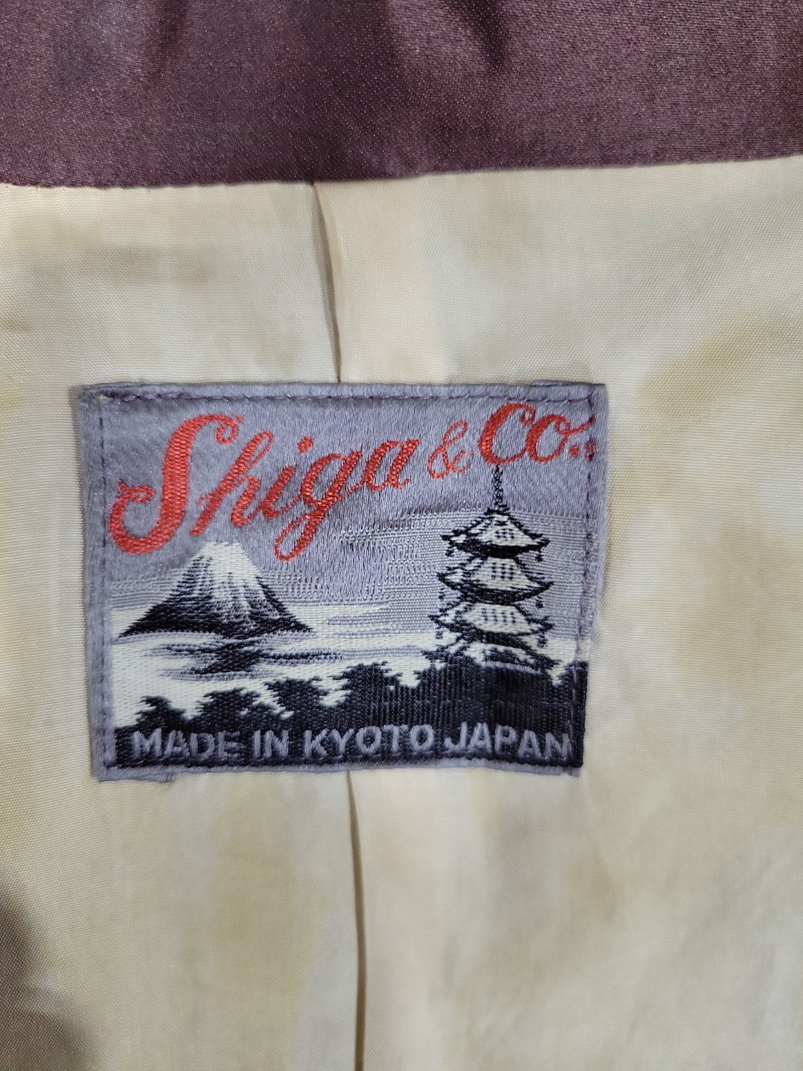 Vintage Shiga & Co. Kyoto Silk Smoking Jacket – Gold Brocade Robe