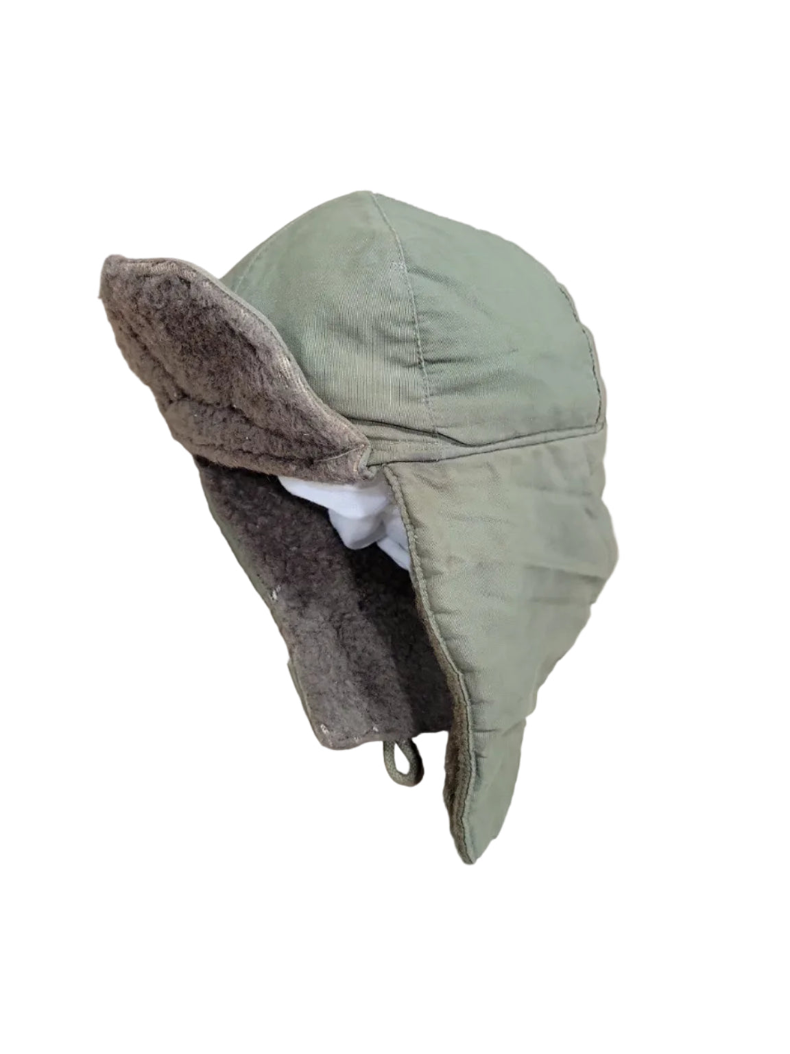 Vintage Military Cold Weather Aviator Cap – Olive Ear Flap Hat