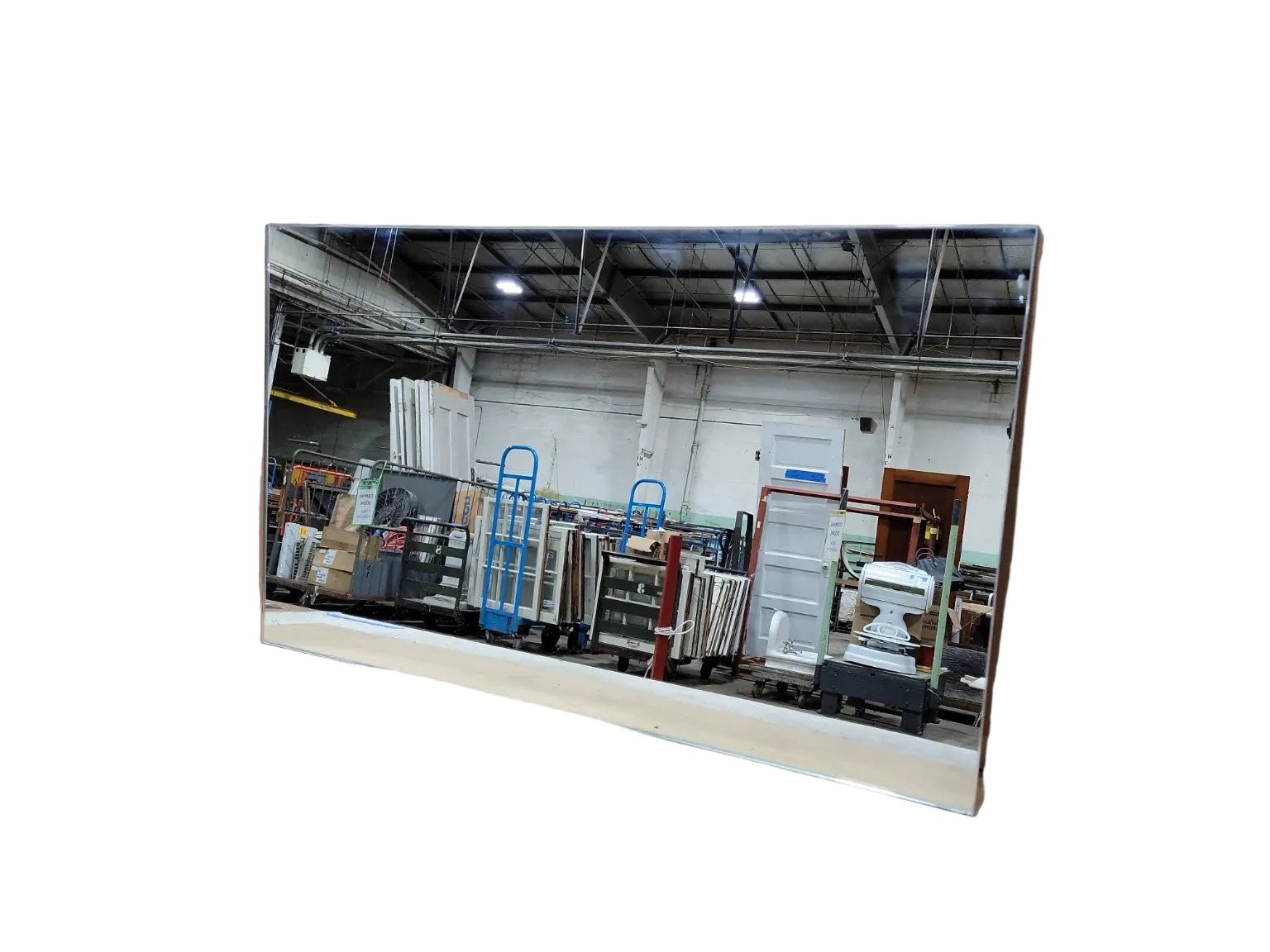 Frameless Wall Mirror – 19 1/4" x 32" Modern Glass Panel