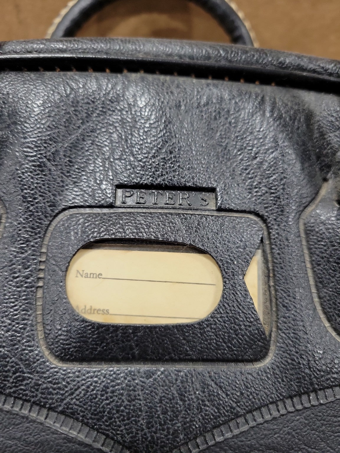 Vintage Black Leather Bowling Ball Bag – Peters Travel Case