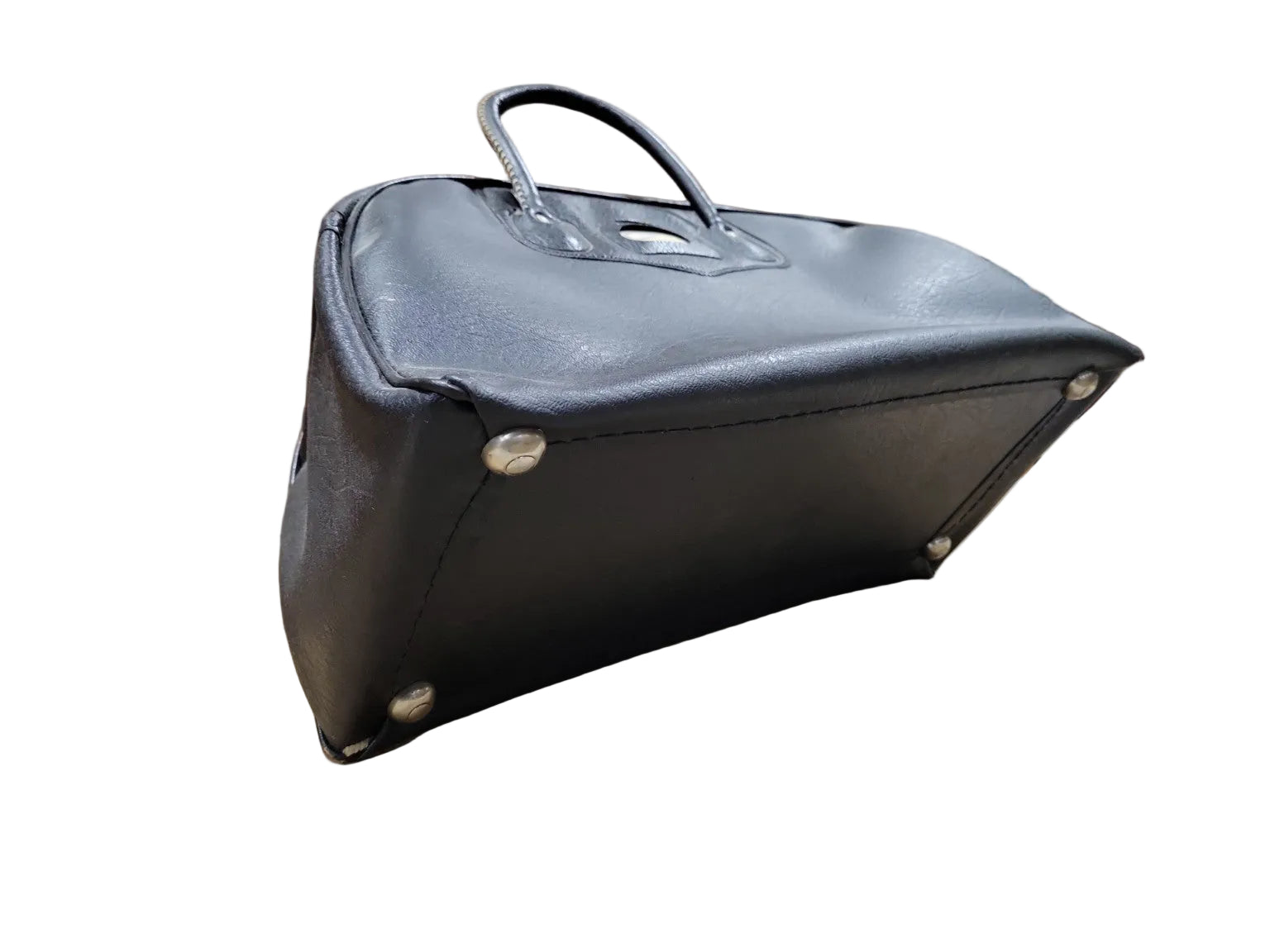 Vintage Black Leather Bowling Ball Bag – Peters Travel Case