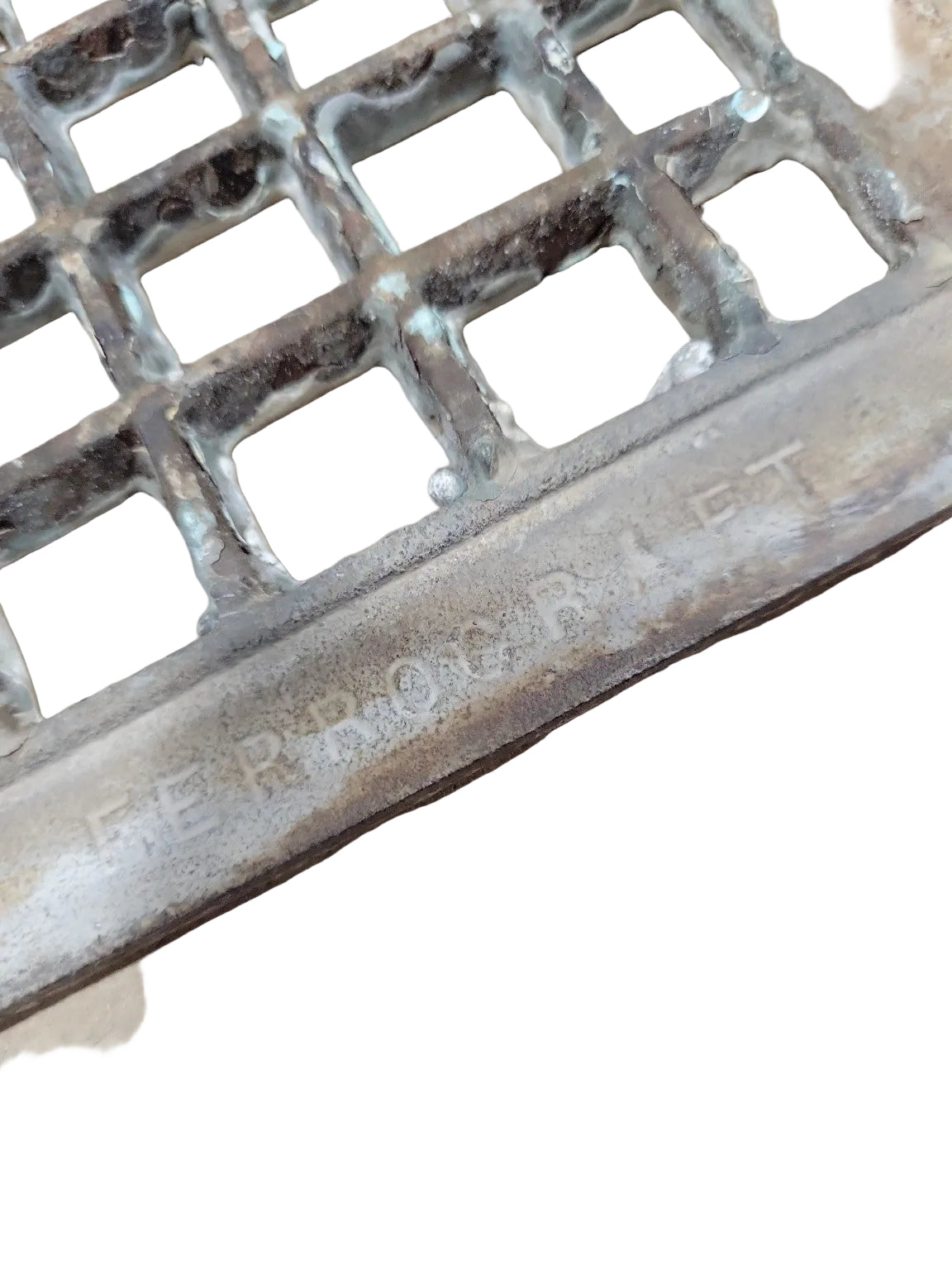 Vintage Cast Iron Floor Register Grate – 16 1/4 x 5 3/8