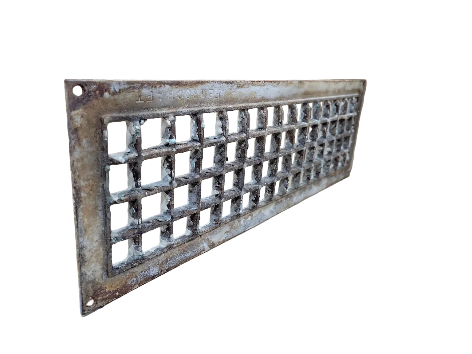 Vintage Cast Iron Floor Register Grate – 16 1/4 x 5 3/8