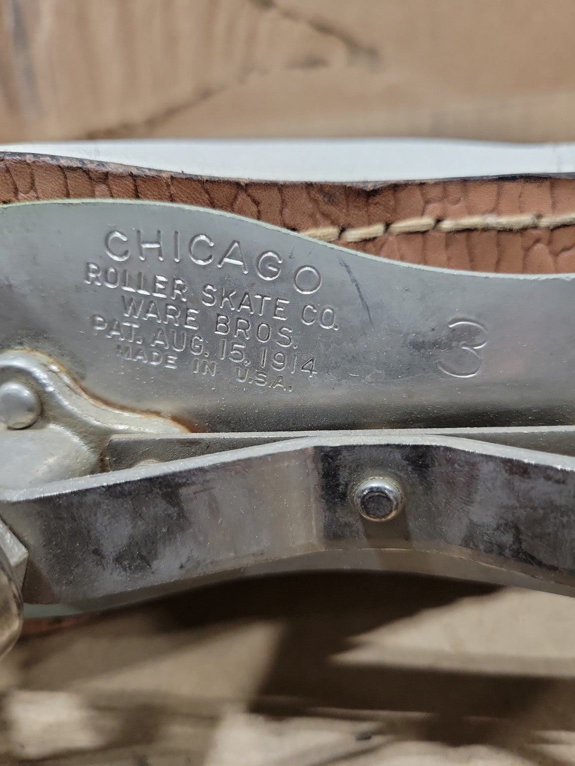 Vintage Chicago Roller Skate Co. White Leather Skates with Case