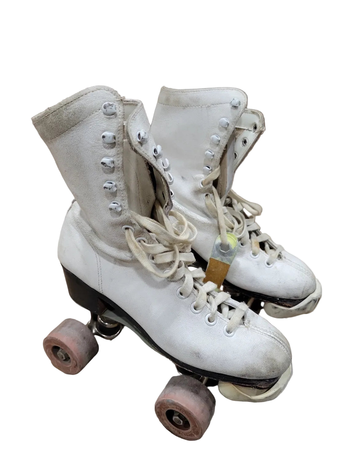 Vintage Chicago Roller Skate Co. White Leather Skates with Case