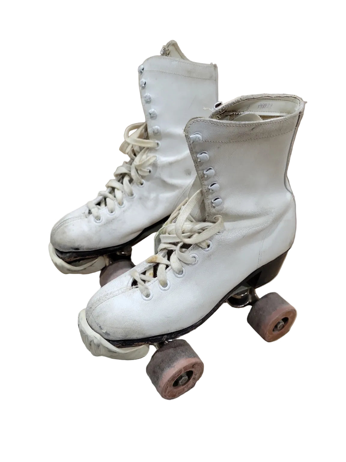 Vintage Chicago Roller Skate Co. White Leather Skates with Case