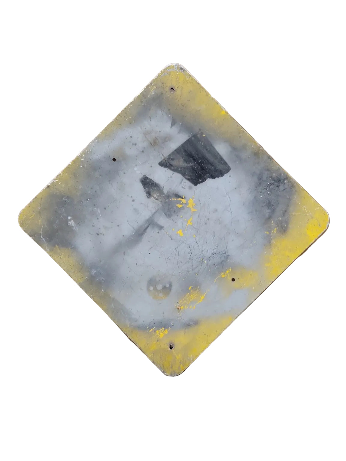 Vintage Yellow Metal School Crossing Sign
