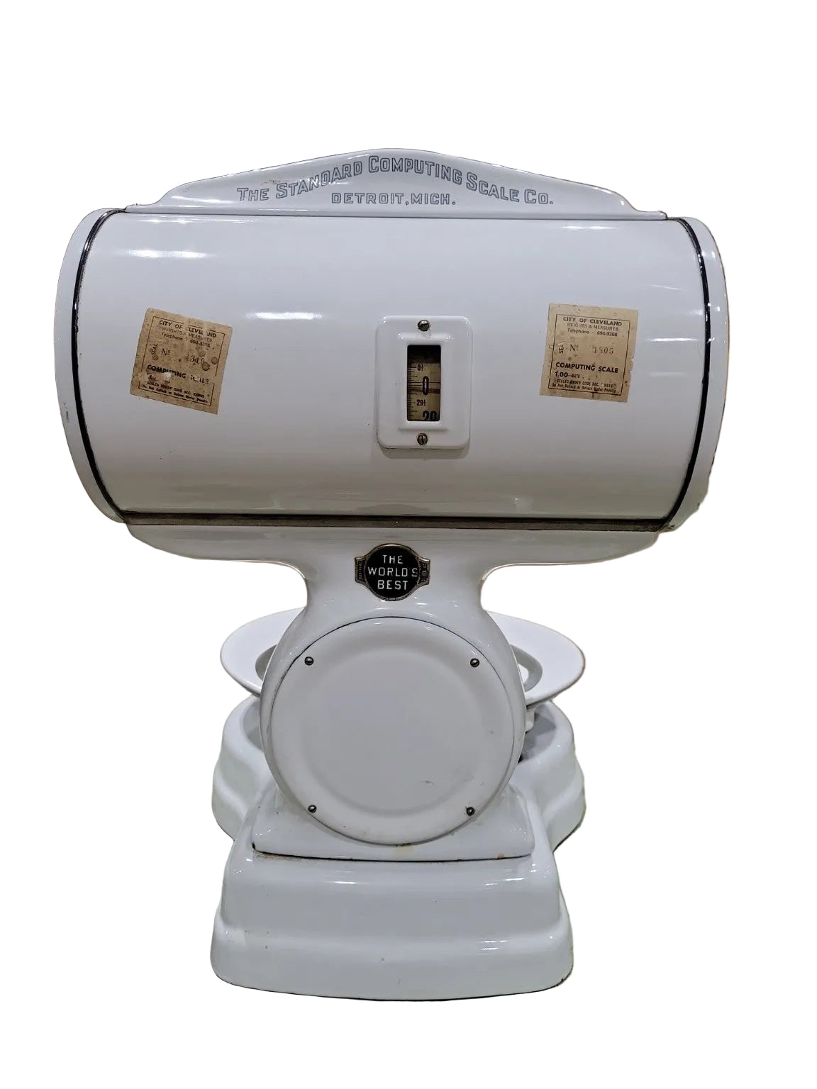 Antique Standard Computing Scale Co. Porcelain Counter Scale – Detroit