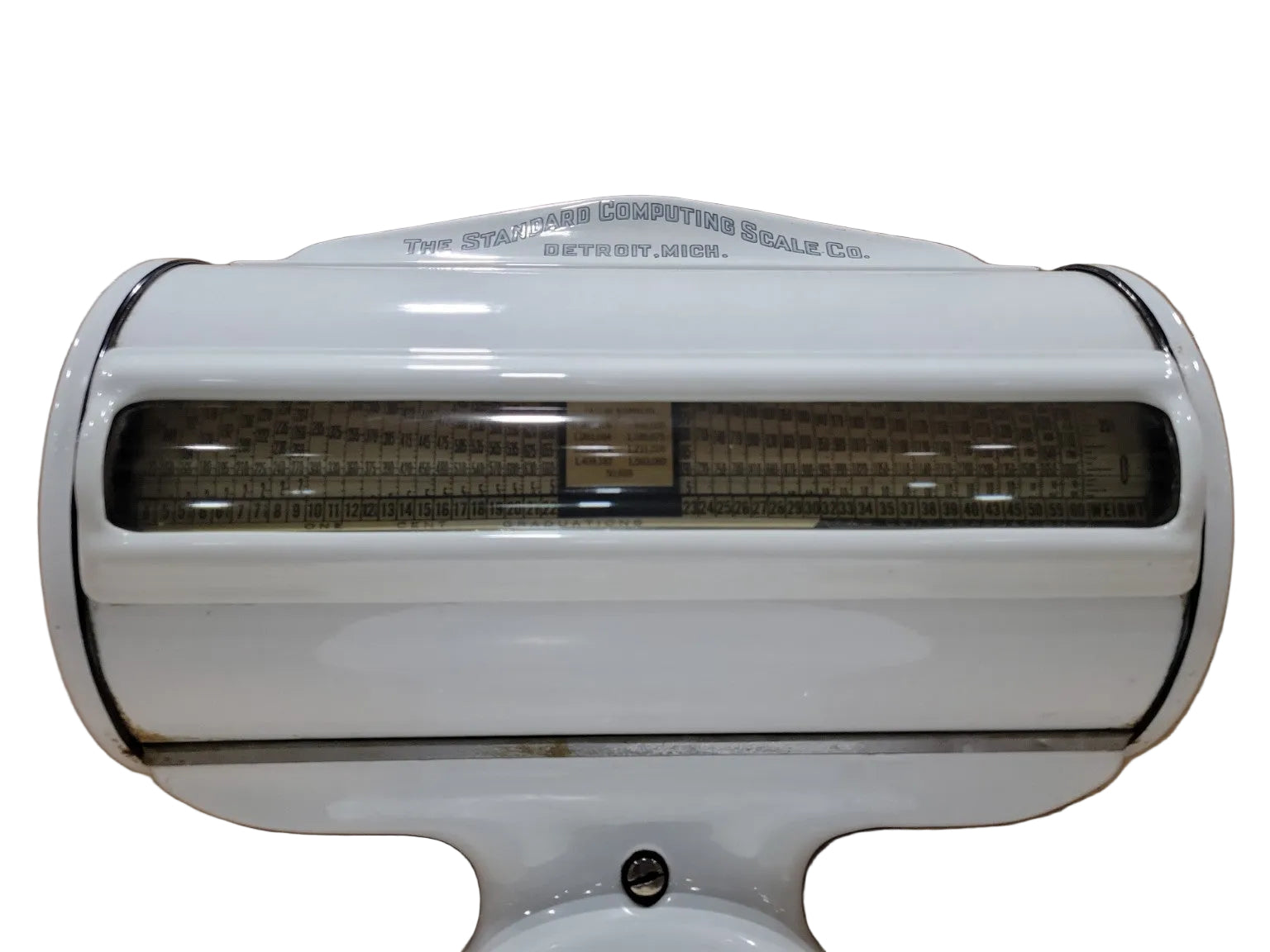 Antique Standard Computing Scale Co. Porcelain Counter Scale – Detroit