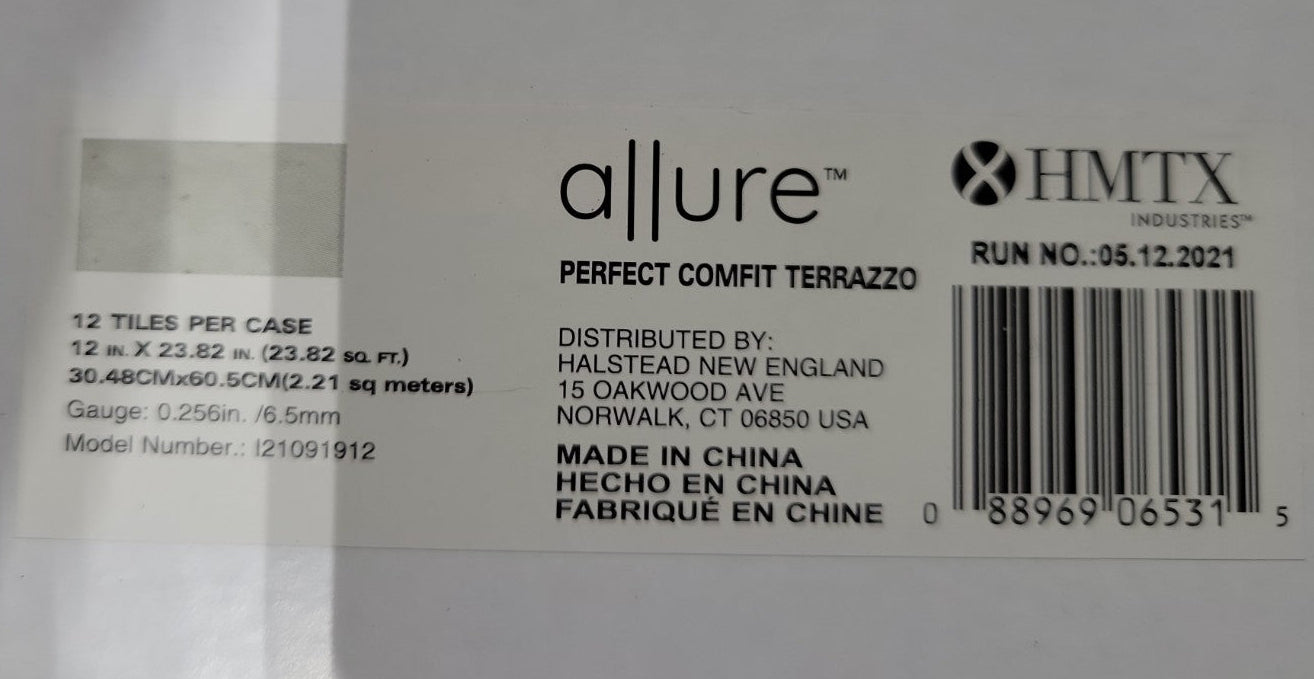 Allure Terrazzo LVP Flooring – 12" x 23.82" Halstead