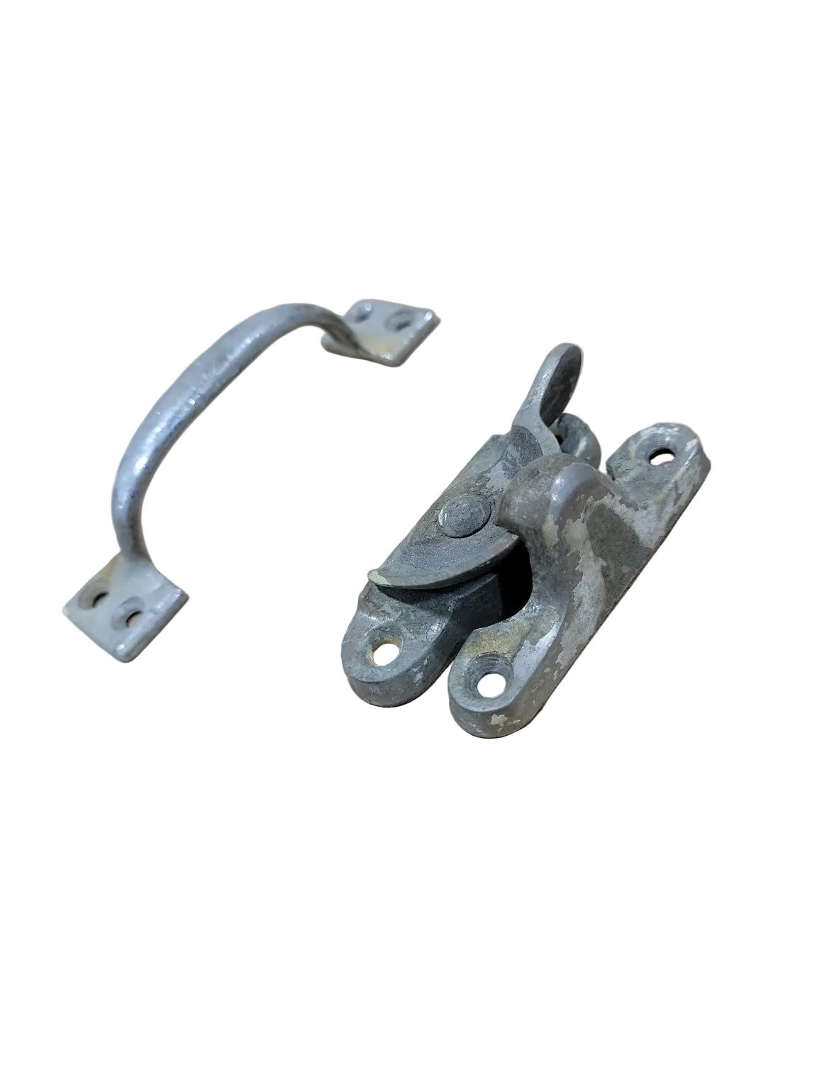 Vintage Window Lock Set with Metal Pull Handle