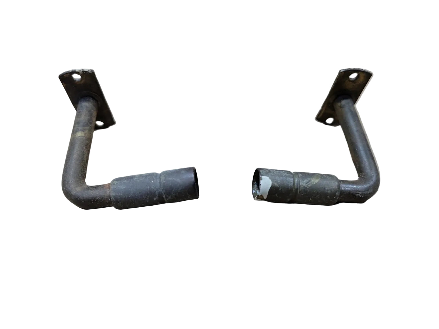 Vintage Brass Curtain Rod Holders – Offset Wall Mount Set of 4