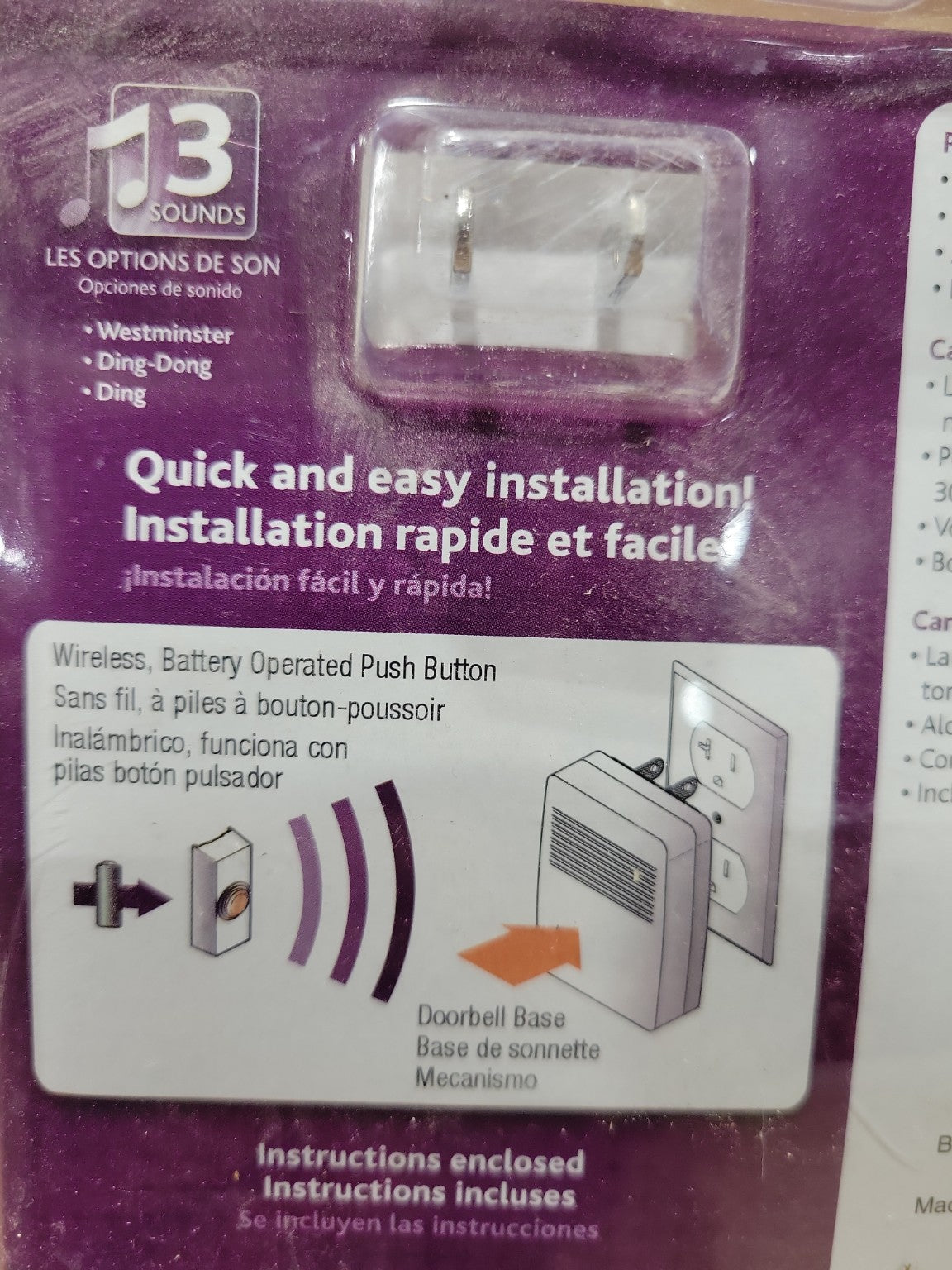 Heath Zenith Wireless Doorbell Kit – Plug-In Chime (New Sealed)