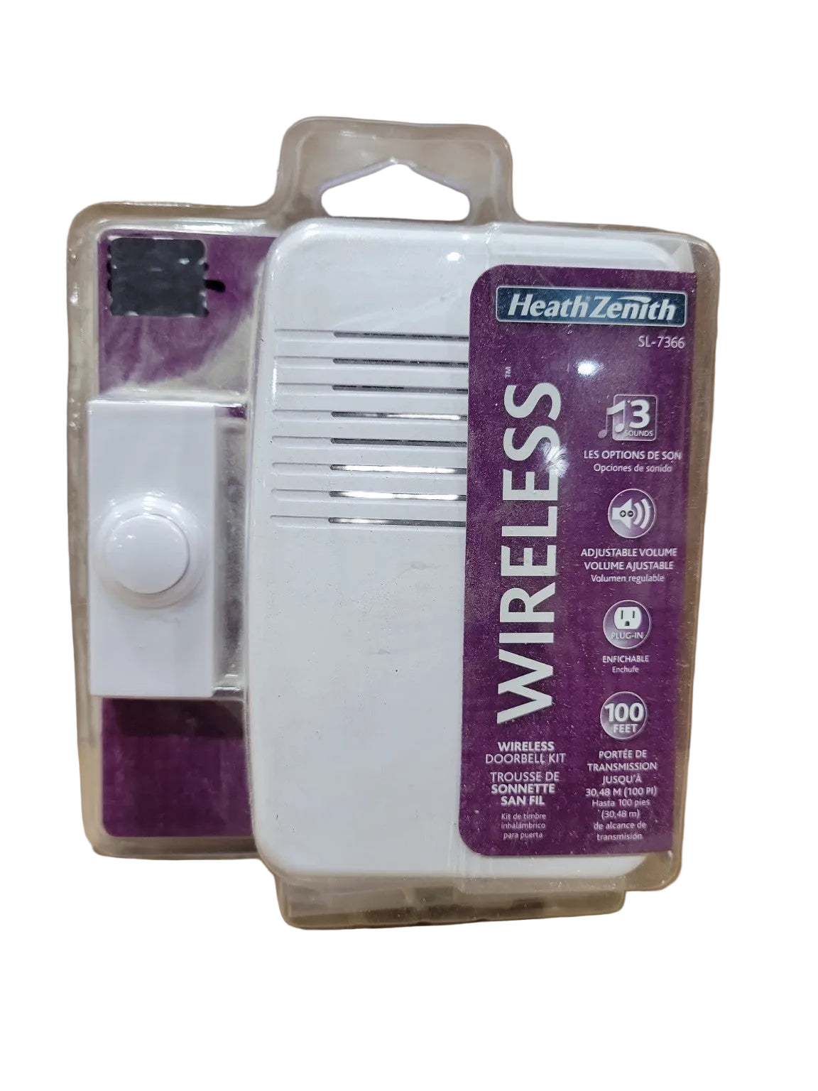 Heath Zenith Wireless Doorbell Kit – Plug-In Chime (New Sealed)