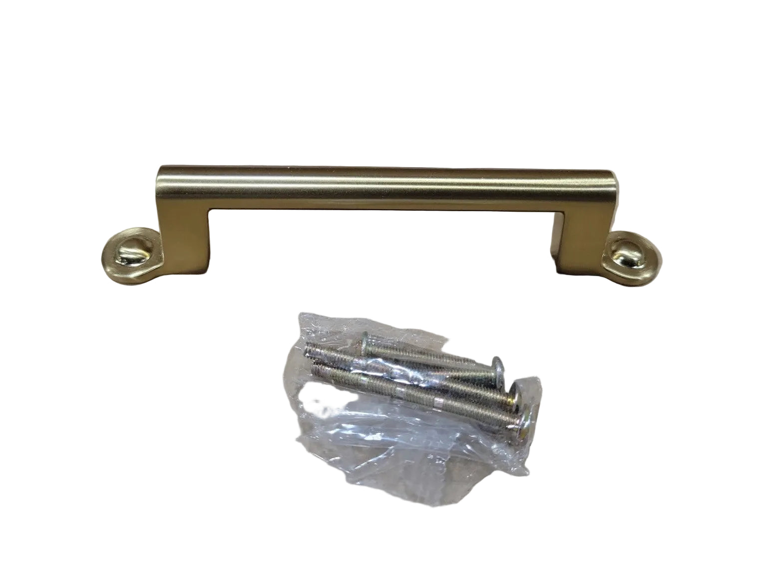 Modern Warm Brass Cabinet Pull – Atlas Bradbury 3 3/4" (Set of 2)