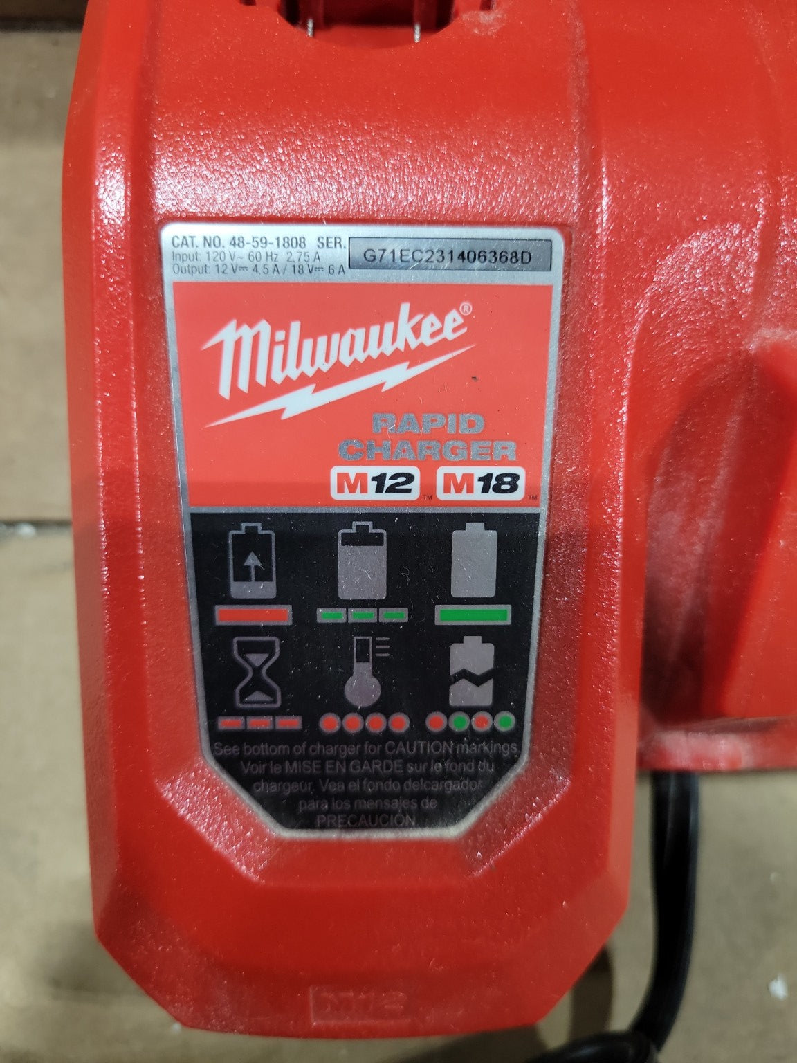 Milwaukee M12 M18 Rapid Battery Charger