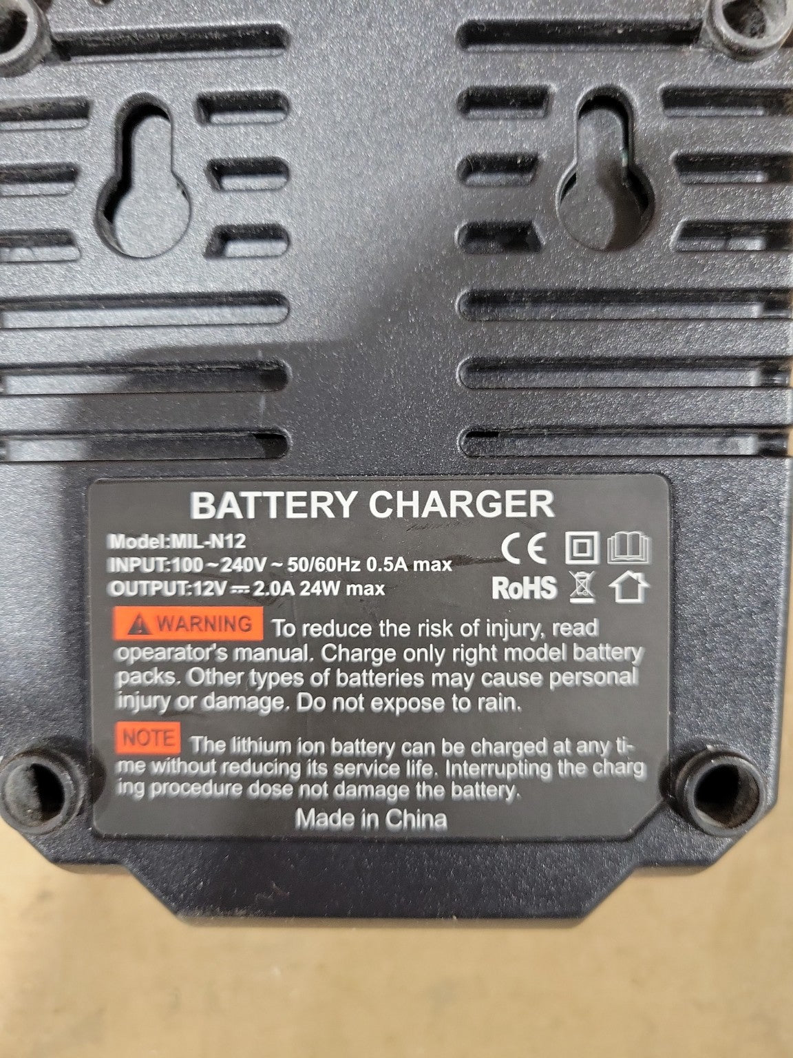 Generic N12 Lithium-Ion Battery Charger – Compact Power Tool Charger