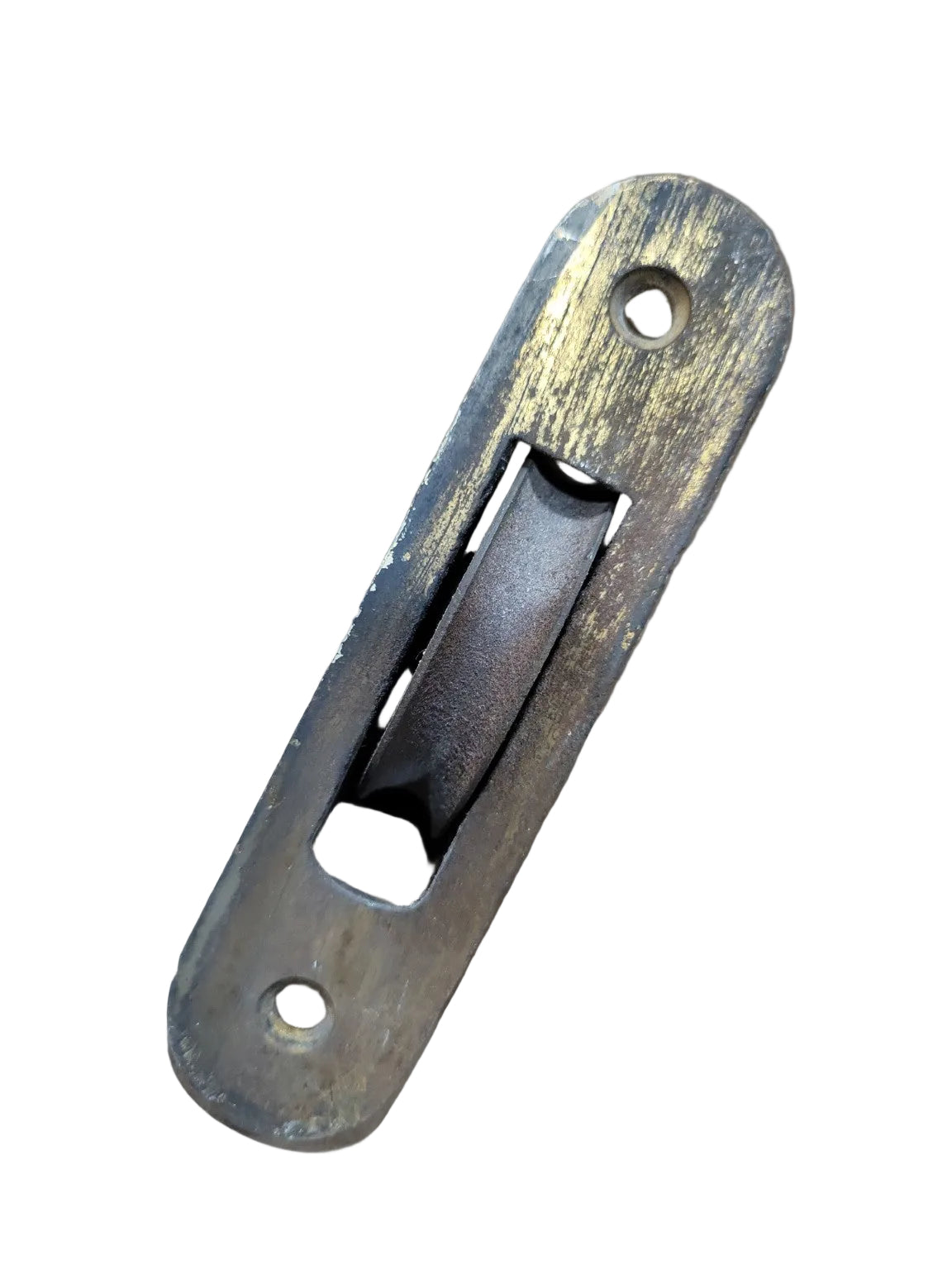 Vintage Recessed Steel Pulley Wheel – 5" Housing