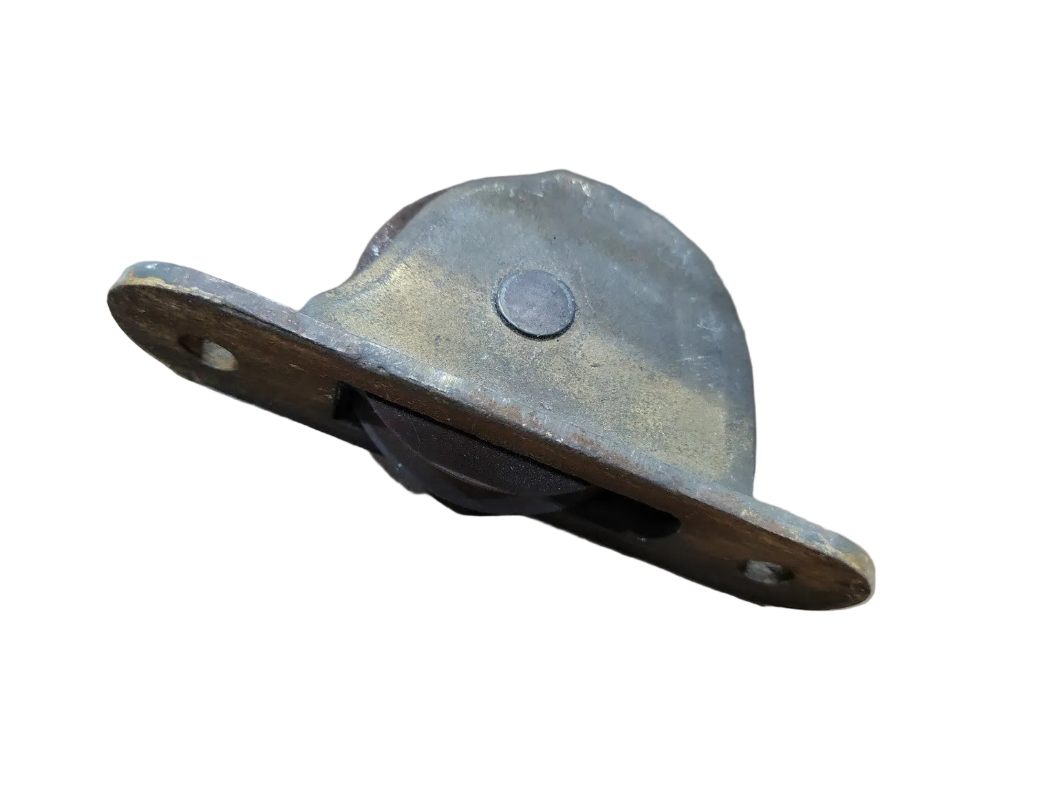 Vintage Recessed Steel Pulley Wheel – 5" Housing