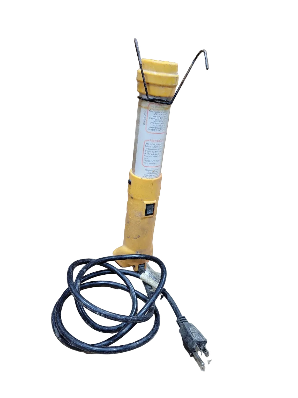 Portable Fluorescent Work Light with Hook – Shop Utility Lamp