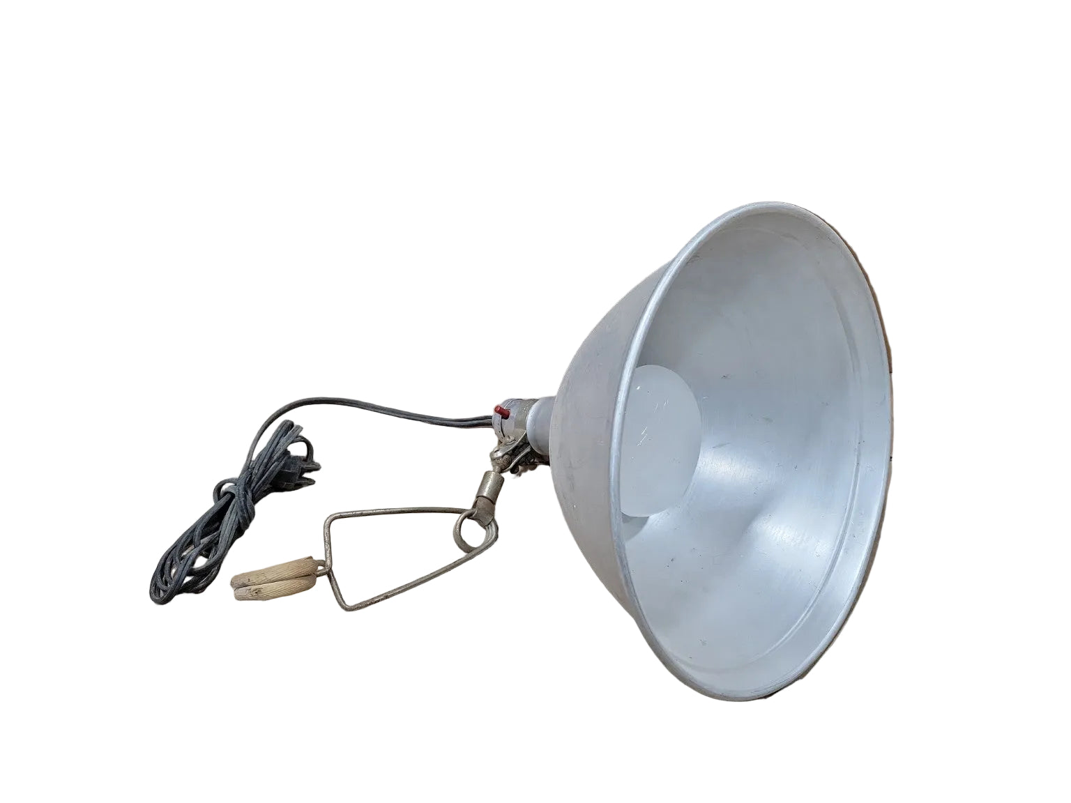 Vintage Aluminum Clamp Work Light – Industrial Shop Lamp