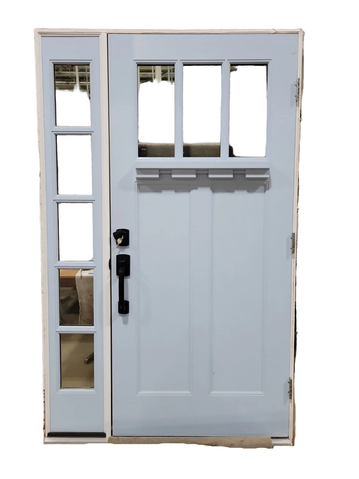 Modern Craftsman Exterior Door with Sidelight – Prehung Unit